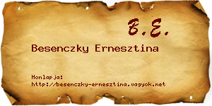 Besenczky Ernesztina névjegykártya